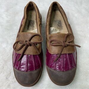 UGG 1001768 Women's Ashdale Duck Rain Winter Lined Purple Brown Shoes Size 8